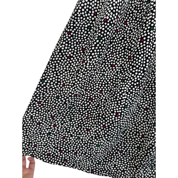Vintage Silk Midi Length Skirt Size 7 / 8 Donna Morgan Polka Dot - Picture 4 of 5